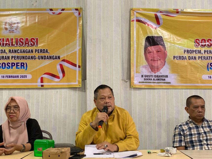 Anggota Dewan Perwakilan Rakyat Daerah (DPRD) Provinsi Kalimantan Selatan (Kalsel), H Gusti Iskandar Sukma Alamsyah. Foto: san/siberdbn.com