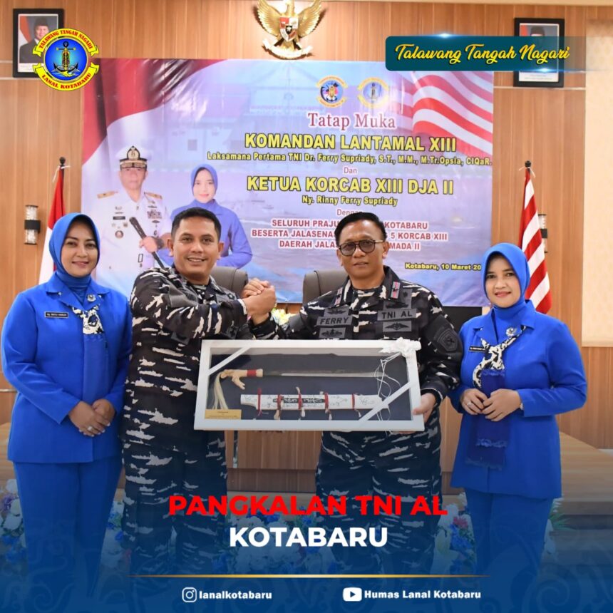 Komandan Pangkalan Utama TNI AL XIII Tarakan Lakukan Kunker di Lanal Kotabaru Foto : Ahd/siberdbn.com