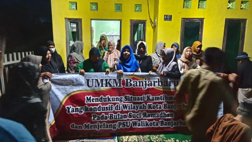Ratusan penggiat UMKM mendukung situasi yang kondusif di wilayah Kota Banjarbaru pada bulan suci ramadhan dan menjelang Pemungutan Suara Ulang (PSU) Walikota dan Wakil Walikota Banjarbaru.