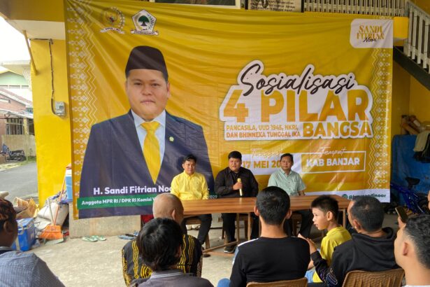 Anggota DPR RI Sandi Fitrian Noor Sosialisasikan 4 Pilar Sekaligus Bernostalgia Dengan Masyarakat Sungai Jingah