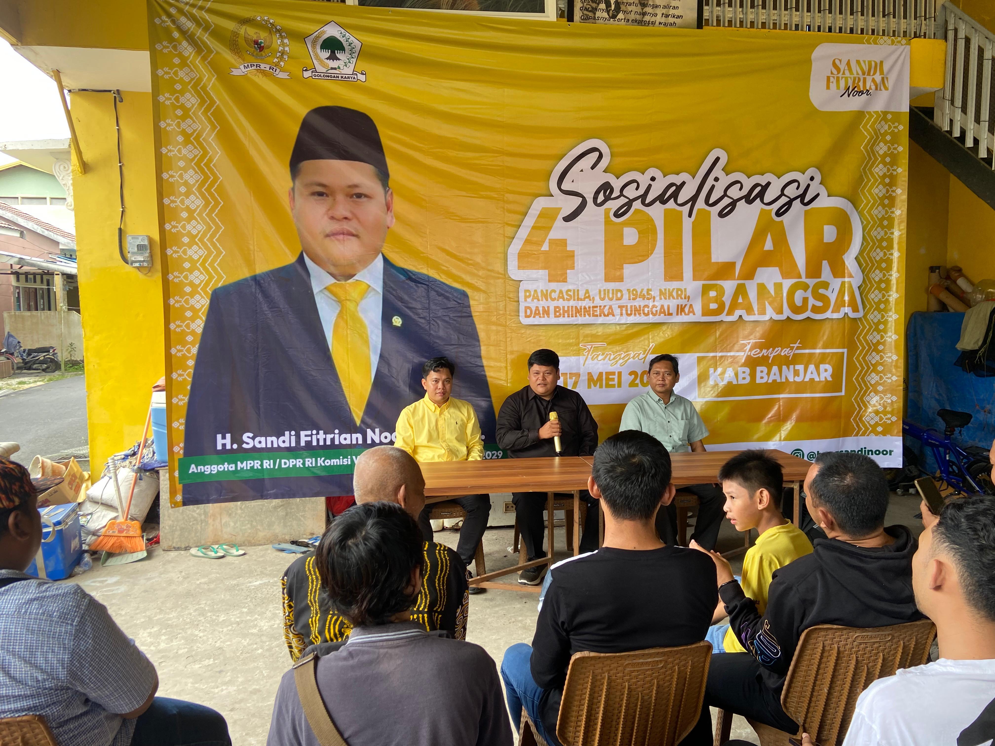 Anggota DPR RI Sandi Fitrian Noor Sosialisasikan 4 Pilar Sekaligus Bernostalgia Dengan Masyarakat Sungai Jingah