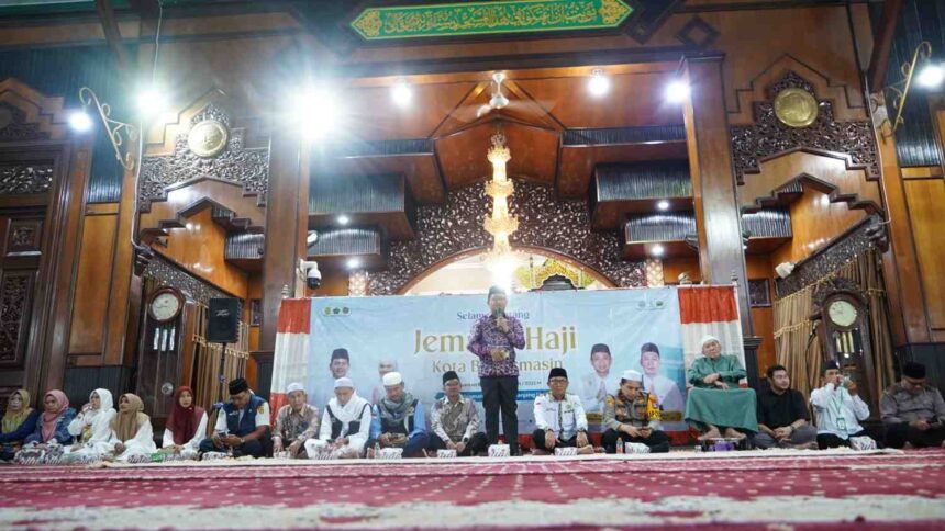Pemko Banjarmasin Sambut Kedatangan 422 Jemaah Haji di Masjid Jami
