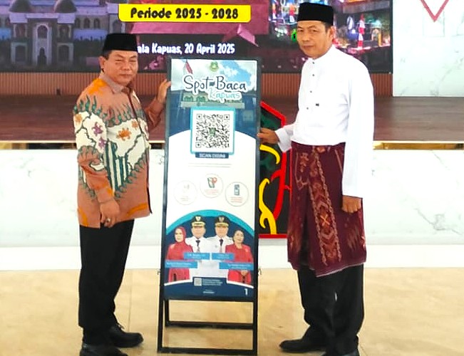 Pemkab Kapuas Luncurkan Spot Baca Digital di Masjid Agung Al Mukarram