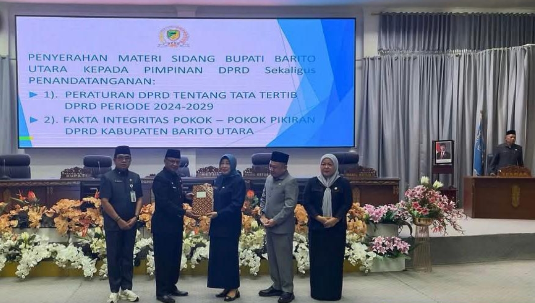 Sekda Barito Utara Sampaikan LKPJ Bupati 2024 di Rapat Paripurna DPRD