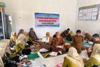 Dinas Kesehatan (Dinkes) Kabupaten Balangan, Kalimantan Selatan, melaksanakan evaluasi terhadap layanan Kesehatan Ibu dan Anak (KIA) serta gizi di Posyandu Desa Teluk Karya, Kecamatan Lampihong, Senin (28/7/2025). Foto: MC Balangan
