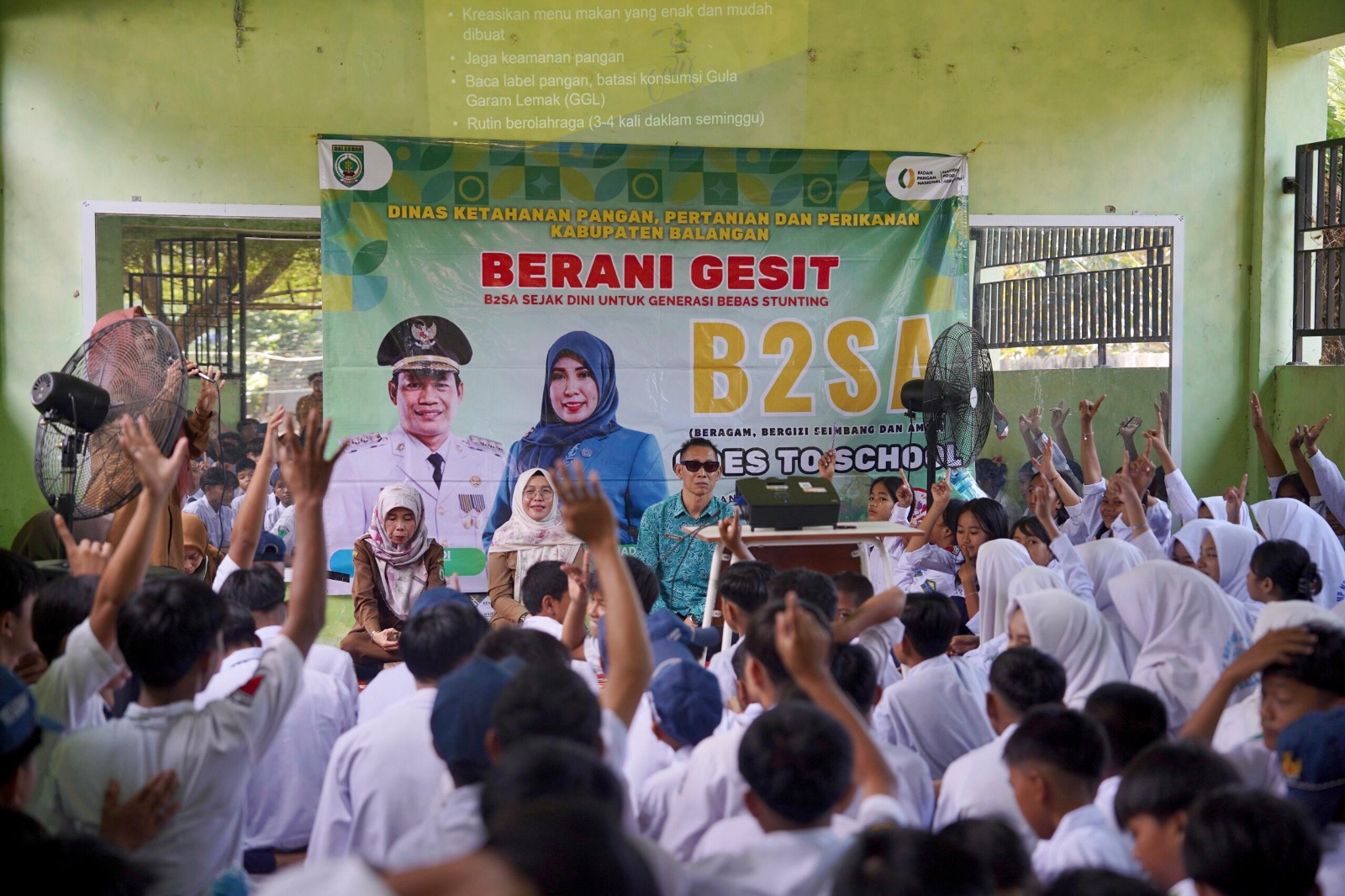 DKP3 Balangan Edukasi Gizi Seimbang Lewat Program B2SA Goes to School. Foto: MC Balangan