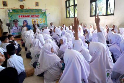 DKP3 Balangan Edukasi Siswa MTsN 2 Soal Gizi Seimbang dan Cegah Stunting. Foto: MC Balangan