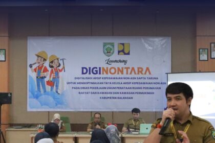 PUPRPERKIM Balangan Luncurkan DIGINONTARA, Digitalisasi Arsip Kepegawaian Non-ASN. Foto: MC Balangan