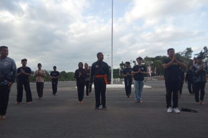 50 Pesilat Kotabaru Ikuti Gladi HUT ke-80 RI