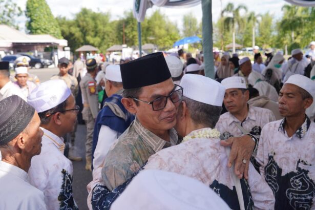 Pemkab Balangan Sambut Kepulangan Jemaah Haji Kloter 7 dengan Syukuran dan Doa Bersama. Foto: MC Balangan