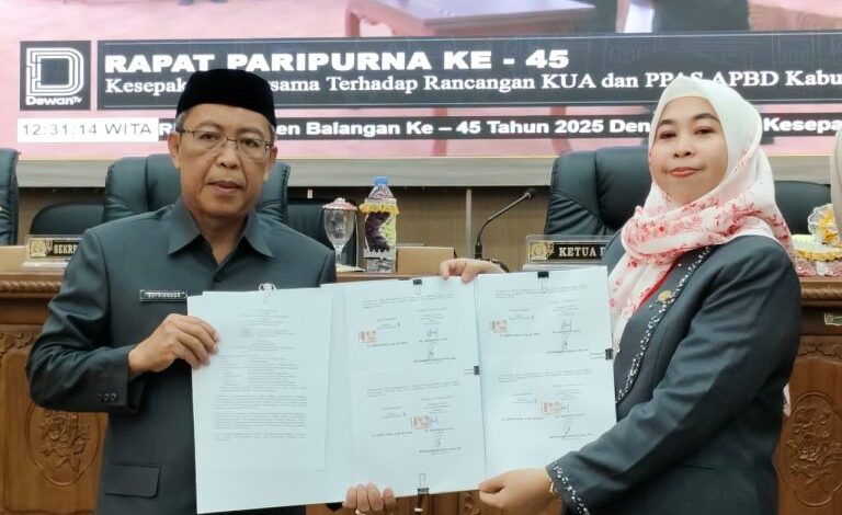 Pemkab dan DPRD Balangan Sepakati KUA-PPAS APBD 2026