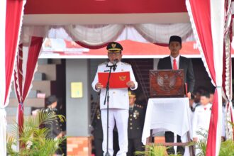 Bupati Kapuas Pimpin Upacara HUT ke-80 RI di Stadion Panunjung Tarung