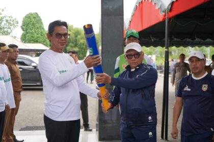 Balangan Terima Kirab Api Obor Porprov XII Kalsel