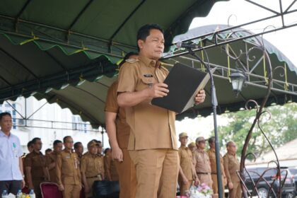 Bupati Balangan saat menyampaikan sambutan pada acara penentuan pemenang Gebyar Panutan PKB 2025